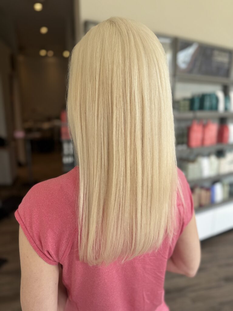 Sleek Golden Blonde at Taylor Stevens Salon
